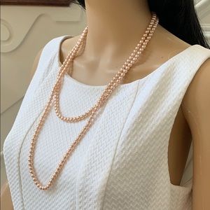 Jewelry - FINAL PRICE Real pearl necklace red peach color Jewelry - FINAL PRICE Real pearl necklace red peach color